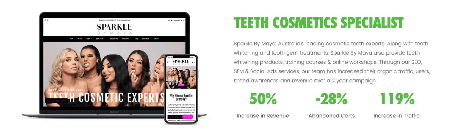 Teeth Cosmetics Case Study – Digital Marketing Sydney
